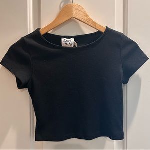 Princess Polly black crop top